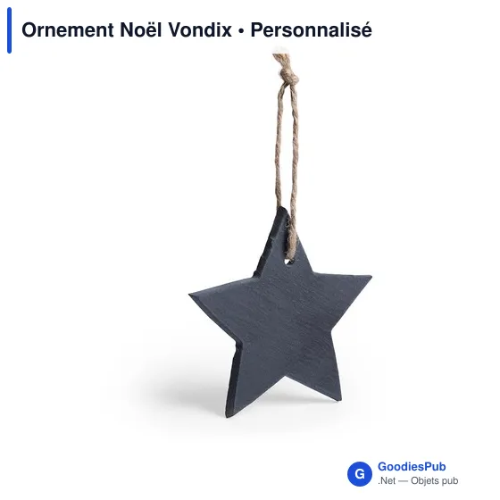 Ornement de Noël personnalisable Vondix avec logo pour entreprises - Image 2