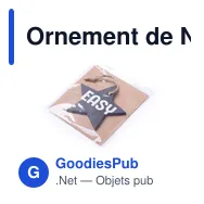 Ornement de Noël personnalisable Vondix avec logo pour entreprises - Miniature 3