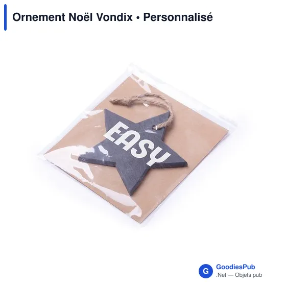 Ornement de Noël personnalisable Vondix avec logo pour entreprises - Image 3
