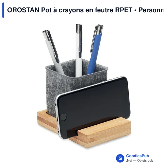 OROSTAN Pot à crayons en feutre RPET - Image 2