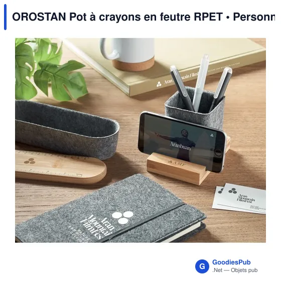 OROSTAN Pot à crayons en feutre RPET - Image 3