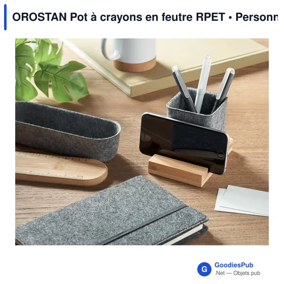OROSTAN Pot à crayons en feutre RPET - Image 4
