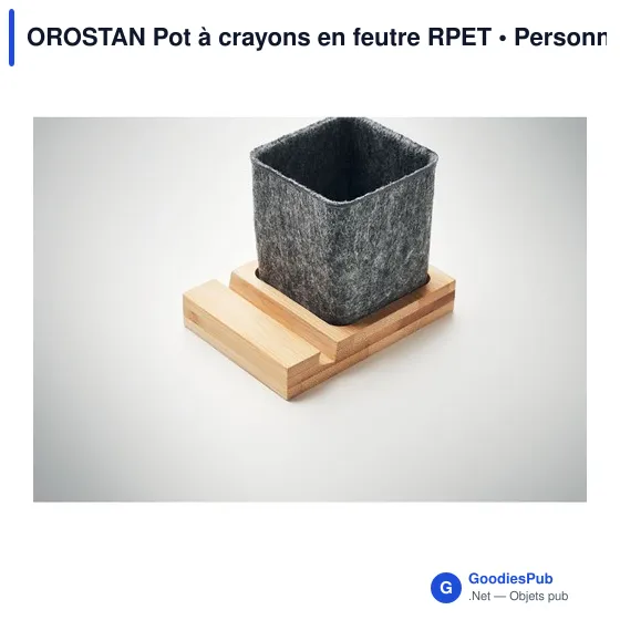 OROSTAN Pot à crayons en feutre RPET - Image 5