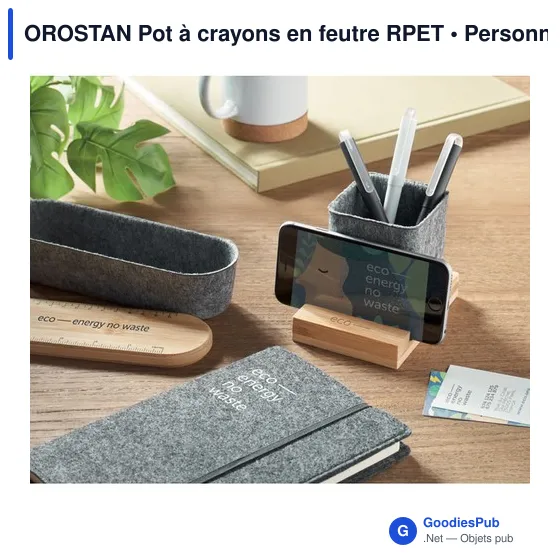 OROSTAN Pot à crayons en feutre RPET - Image 7