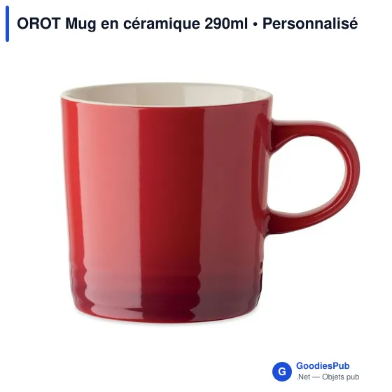 Mug en céramique personnalisable 290ml avec logo - OROT - Image 4