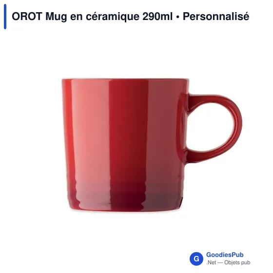 Mug en céramique personnalisable 290ml avec logo - OROT - Image 5