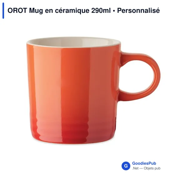 Mug en céramique personnalisable 290ml avec logo - OROT - Image 7