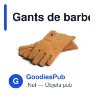 Gants de barbecue personnalisables en cuir véritable avec logo - Orrefors Hunting - Miniature 2