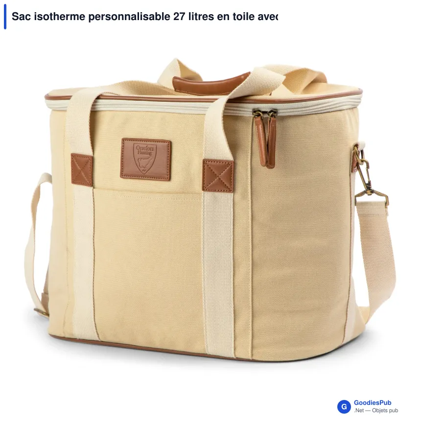 Sac isotherme personnalisable 27 litres en toile avec logo - Orrefors Hunting - Image 2