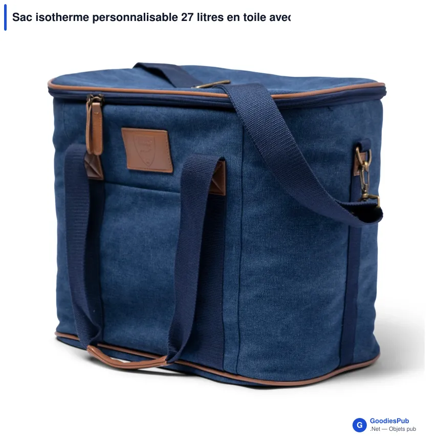 Sac isotherme personnalisable 27 litres en toile avec logo - Orrefors Hunting - Image 3