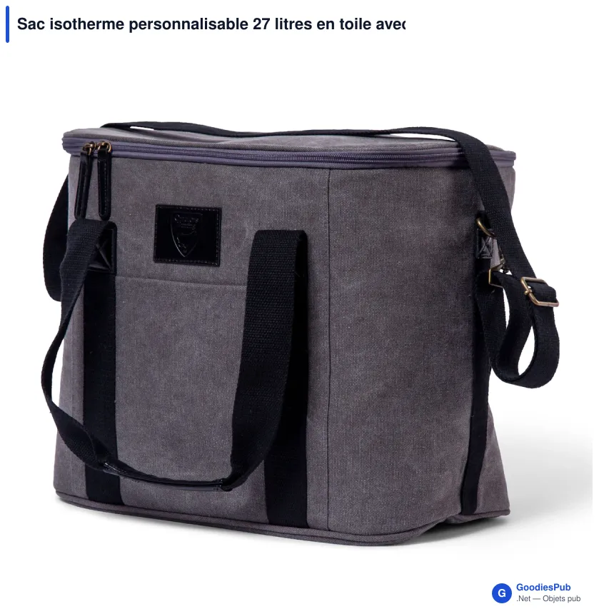 Sac isotherme personnalisable 27 litres en toile avec logo - Orrefors Hunting - Image 5