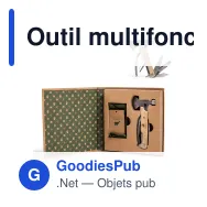 Outil multifonction personnalisable en acier et bois avec logo - Orrefors Hunting Deluxe - Miniature 1
