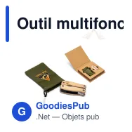 Outil multifonction de poche personnalisable en bois avec logo - Orrefors Hunting - Miniature 1
