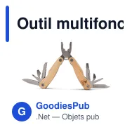 Outil multifonction de poche personnalisable en bois avec logo - Orrefors Hunting - Miniature 2