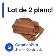Lot de 2 planches à découper personnalisable en acacia avec logo - Orrefors Jernverk - Miniature 1