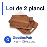 Lot de 2 planches à découper personnalisable en acacia avec logo - Orrefors Jernverk - Miniature 2