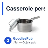 Casserole personnalisable en acier inoxydable 1,5 L avec logo - Orrefors Jernverk - Miniature 1