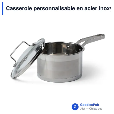 Casserole personnalisable en acier inoxydable 1,5 L avec logo - Orrefors Jernverk
