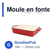 Moule en fonte personnalisable 23 x 23 cm avec logo - Orrefors Jernverk - Miniature 1