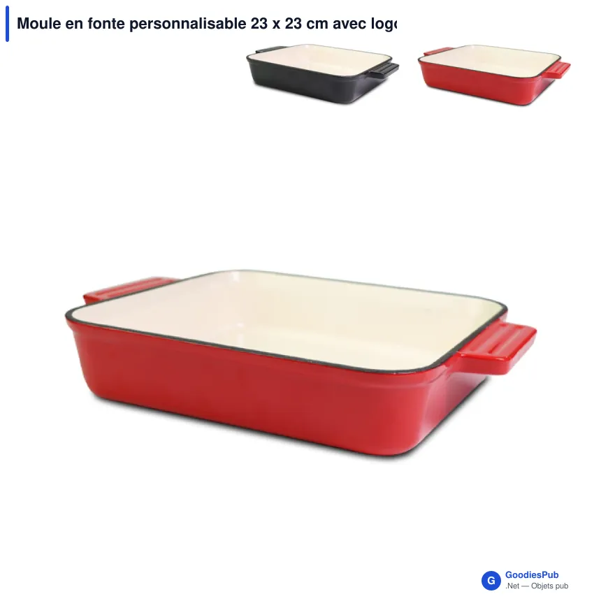 Moule en fonte personnalisable 23 x 23 cm avec logo - Orrefors Jernverk - Image 1