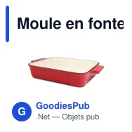Moule en fonte personnalisable 23 x 23 cm avec logo - Orrefors Jernverk - Miniature 2