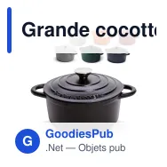 Grande cocotte en fonte émaillée personnalisable 5 L avec logo - Orrefors Jernverk - Miniature 1