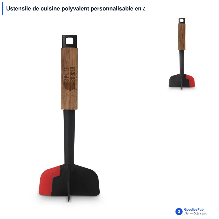 Ustensile de cuisine polyvalent personnalisable en acacia avec logo - Orrefors Jernverk - Image 1