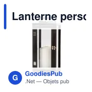 Lanterne personnalisable en bois et acier inoxydable avec logo - Orrefors Jernverk - Miniature 1