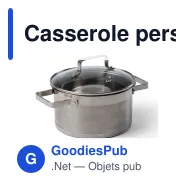 Casserole personnalisable en acier inoxydable 5 L avec logo - Orrefors Jernverk - Miniature 2