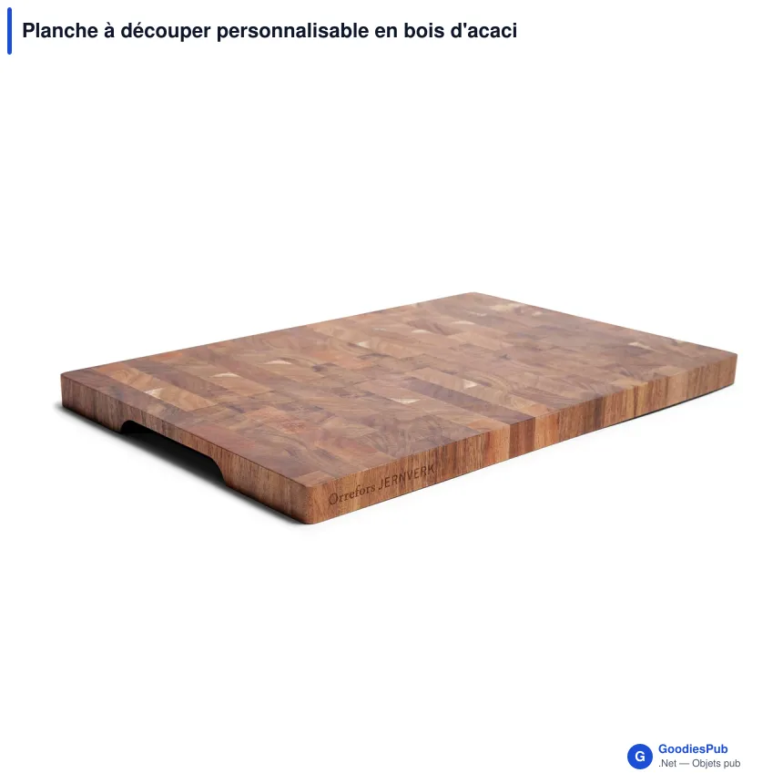 Planche à découper personnalisable en bois d'acacia avec logo - Orrefors Jernverk - Image 2