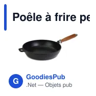 Poêle à frire personnalisable en fonte 26,5 cm avec logo - Orrefors Jernverk - Miniature 2