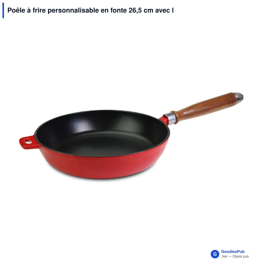Poêle à frire personnalisable en fonte 26,5 cm avec logo - Orrefors Jernverk - Image 3