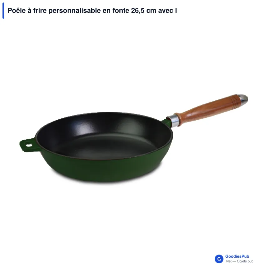 Poêle à frire personnalisable en fonte 26,5 cm avec logo - Orrefors Jernverk - Image 4