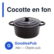 Cocotte en fonte émaillée personnalisable 2,8 L avec logo - Orrefors Jernverk - Miniature 3