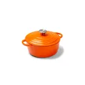 Variante Orange - Cocotte en fonte émaillée personnalisable 2,8 L avec logo - Orrefors Jernverk
