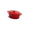 Variante Rouge - Cocotte ovale en fonte émaillée personnalisable 3,5 L avec logo - Orrefors Jernverk