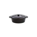 Variante Noir - Cocotte ovale en fonte émaillée personnalisable 3,5 L avec logo - Orrefors Jernverk