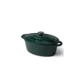 Variante Vert - Cocotte ovale en fonte émaillée personnalisable 3,5 L avec logo - Orrefors Jernverk