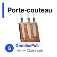 Porte-couteaux magnétique personnalisable en bois d'acacia avec logo - Orrefors Jernverk - Miniature 1