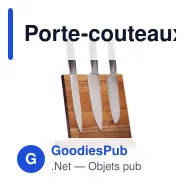 Porte-couteaux magnétique personnalisable en bois d'acacia avec logo - Orrefors Jernverk - Miniature 2