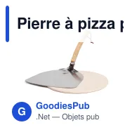 Pierre à pizza personnalisable avec pelle en chêne avec logo - Orrefors Hunting - Miniature 2