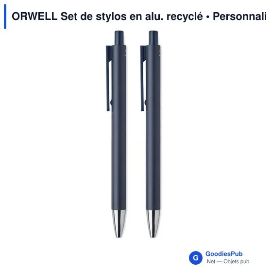 ORWELL Set de stylos en alu. recyclé - Image 3