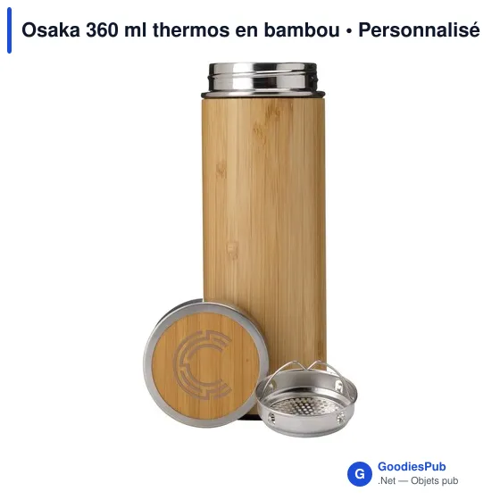Bouteille isotherme personnalisable Osaka 360 ml avec logo - Image 1