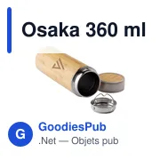 Bouteille isotherme personnalisable Osaka 360 ml avec logo - Miniature 2