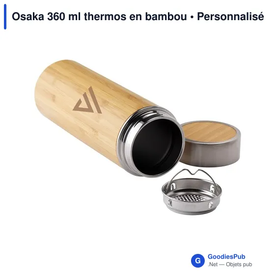 Bouteille isotherme personnalisable Osaka 360 ml avec logo - Image 2