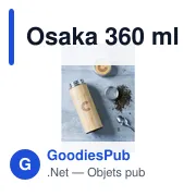 Bouteille isotherme personnalisable Osaka 360 ml avec logo - Miniature 3