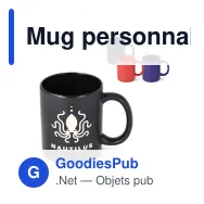 Mug personnalisable en grès vernis mat et brillant 350 ml avec logo - Oslo - Miniature 1