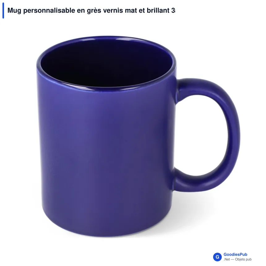Mug personnalisable en grès vernis mat et brillant 350 ml avec logo - Oslo - Image 4