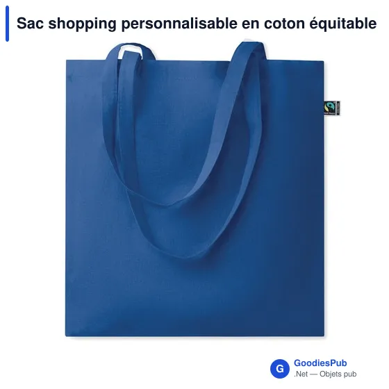 Sac shopping personnalisable en coton équitable avec logo - OSOLE+ COLOUR - Image 1