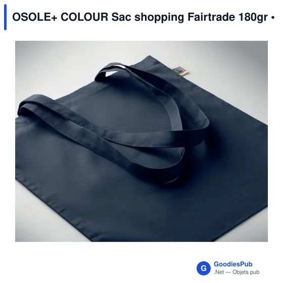 Sac shopping personnalisable en coton équitable avec logo - OSOLE+ COLOUR - Image 12